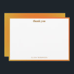 Retro Orange Gradient Unique Bat Mitzvah Custom Dankeskarte<br><div class="desc">Retro Orange rosa Gradient Einzigartiges Bat Mitzvah Custom Dankeschön Karte</div>