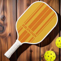 Retro Orange Groove Dualboard Streifen mit Namen