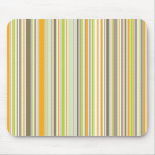 Retro orange grüne Streifen Mousepad Browns