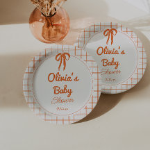 Retro-Orange-Handschrift-Bogen-Baby-Party