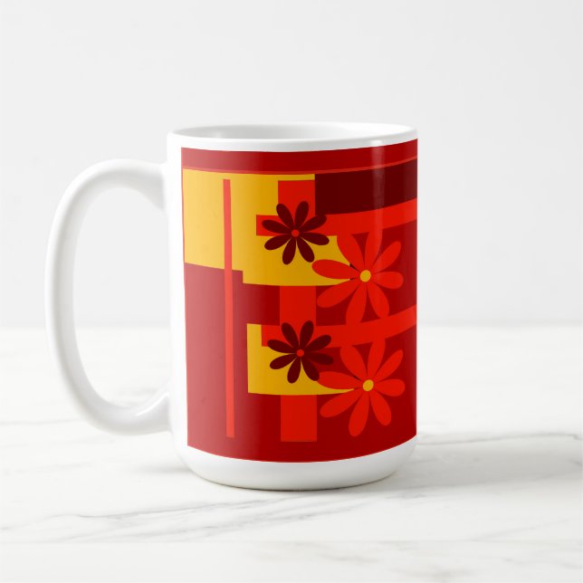 Retro orange in den 1970er Jahren Kaffeetasse (Links)