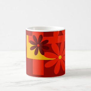Retro orange in den 1970er Jahren Kaffeetasse