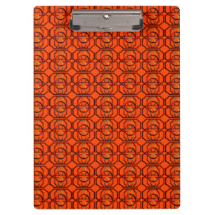 Retro orange in den 1970er Jahren Klemmbrett