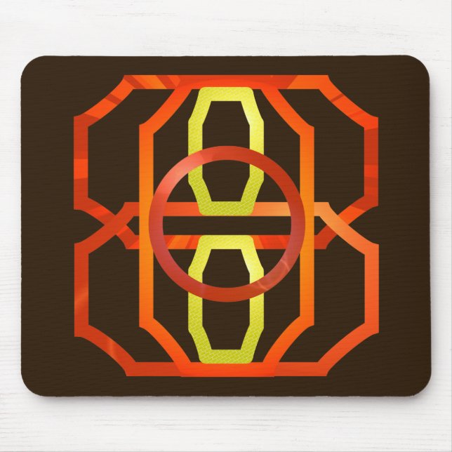 Retro orange in den 1970er Jahren Mousepad (Vorne)