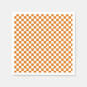 Retro Orange Karo Serviette