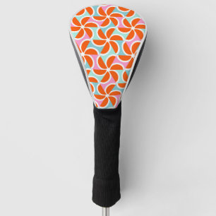 Retro orange Keil-Muster Golf Headcover