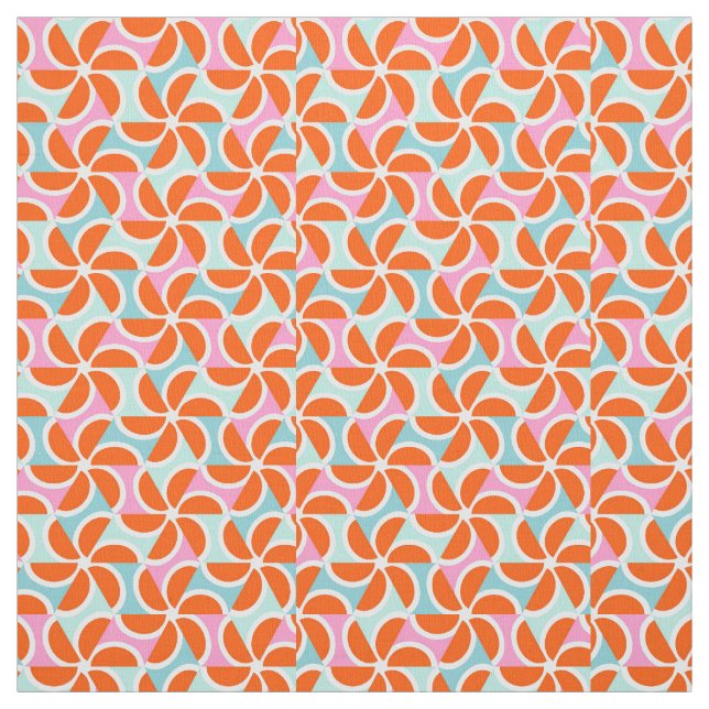 Retro orange Keil-Muster Stoff (Muster)