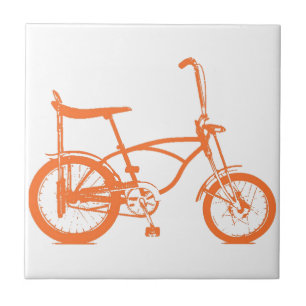 Retro Orange Krate Banana Seat Bike Fliese