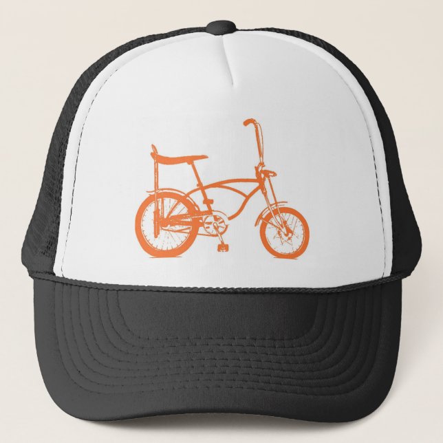Retro Orange Krate Banana Sitzbike Truckerkappe (Vorderseite)
