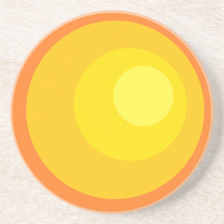 Retro Orange Kreise Getränkeuntersetzer