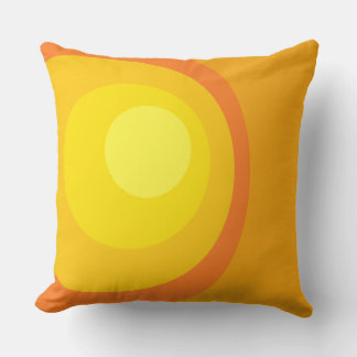 Retro Orange Kreise Kissen