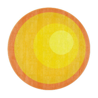 Retro Orange Kreise Schneidebrett