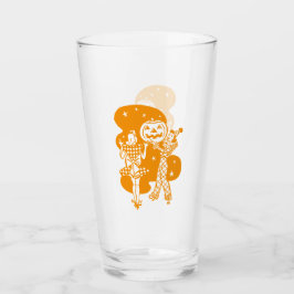 Retro Orange Ladys mit Pumpkin Glas
