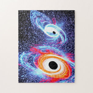 Retro Orange Rot und Blaue Galaxien im Weltraum