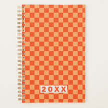 Retro Orange Schachbrett 2026