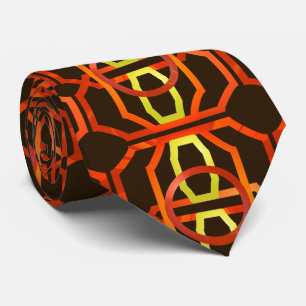 Retro orange Siebzigerjahre Krawatte