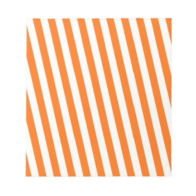 Retro Orange Streifen Muster Notizblock (Vorderseite)