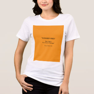 Retro Orange Textur – Sommerliche Stimmung Kunst Tri-Blend Shirt