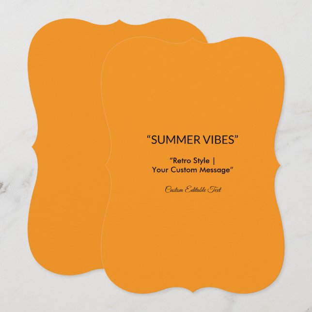 Retro Orange Texture - Summer Vibes Art (Vorne/Hinten)