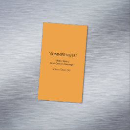 Retro Orange Texture – Summer Vibes Art Magnetische Visitenkarte