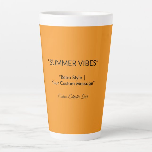 Retro Orange Texture – Summer Vibes Art Milchtasse (Vorderseite)
