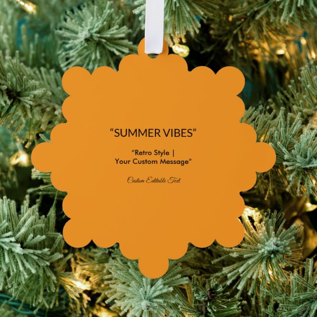 Retro Orange Texture – Summer Vibes Art Ornament Karte (Insitu (Baum))