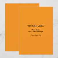 Retro Orange Texture - Summer Vibes Art