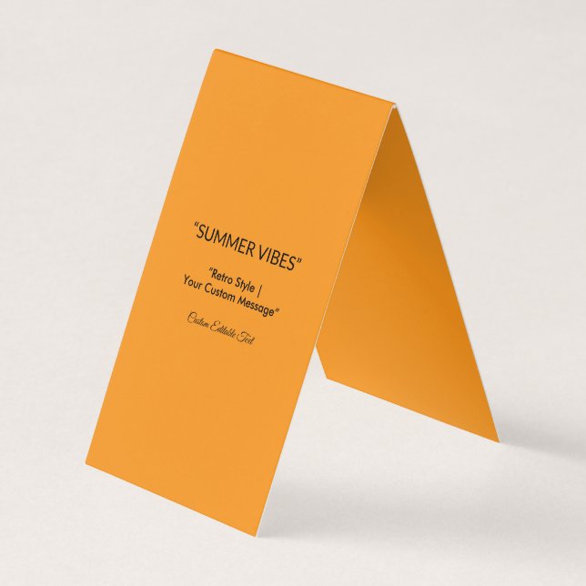 Retro Orange Texture – Summer Vibes Art Visitenkarten (Vorderseite)