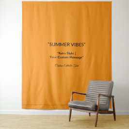 Retro Orange Texture – Summer Vibes Art Wandteppich
