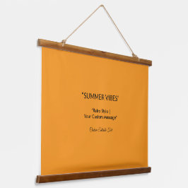 Retro Orange Texture – Summer Vibes Art Wandteppich Mit Holzrahmen