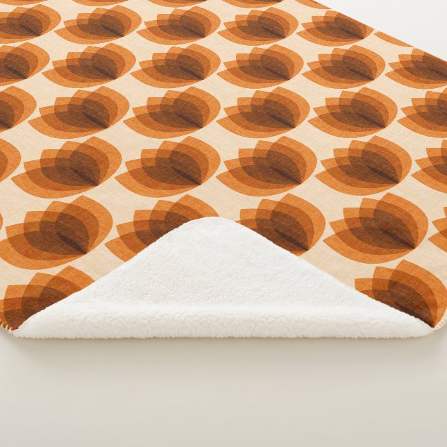 Retro-Orange-Tulpen-Blume Sherpadecke (3/4)