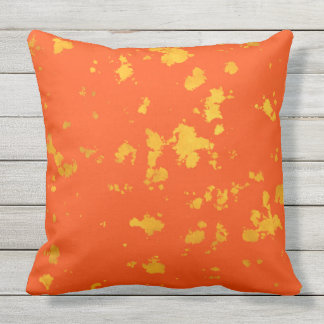 RETRO ORANGE UND GELBE Organic Throw Kissen Für Draußen