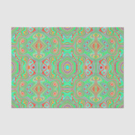Retro Orange und Lime Green Abstrakt Pattern Seidenpapier