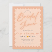 Retro-Orangen-Wavy-Sommer-Brautparty