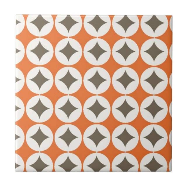 Retro-Orangenmuster Fliese (Vorderseite)