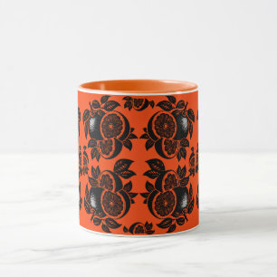 Retro-Orangenscheiben-Muster Tasse