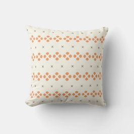 Retro oranges geometrisches Punktmuster Kissen