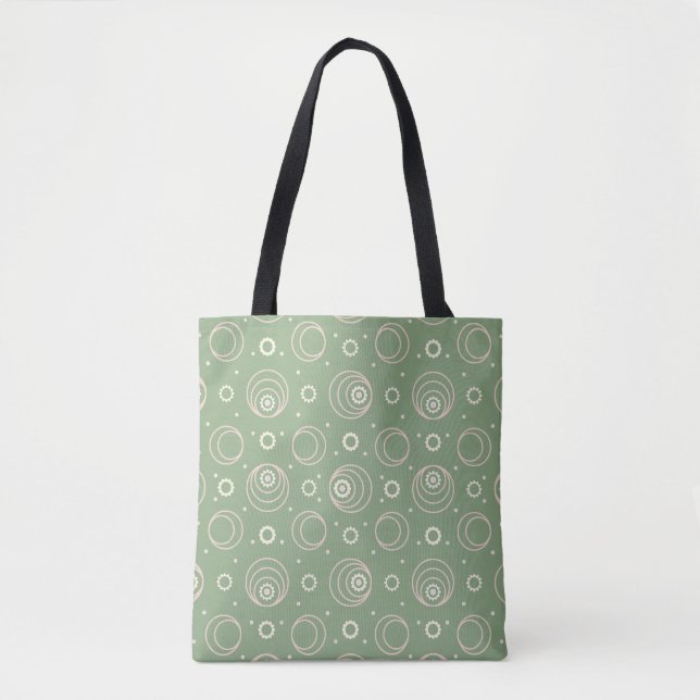 Retro-Orbit-Grün-Muster-Tasche  Tasche (Vorderseite)