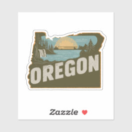 Retro Oregon Staat Autoaufkleber Aufkleber