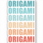 Retro Origami Vintage Gift Aufkleber<br><div class="desc">Retro Origami Vintage design. Ideal Birthday,  Christmas or Father's Day Japanese Origami & Japan Gift for your dad or husband. Valentine's Day present for wife,  Women,  mom on Mother's Day.</div>
