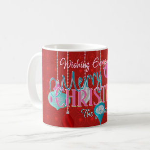 Retro Ornamente Rotes Weihnachtsfest Kaffeetasse