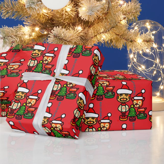Retro ornaments geschenkpapier (Feiertage)