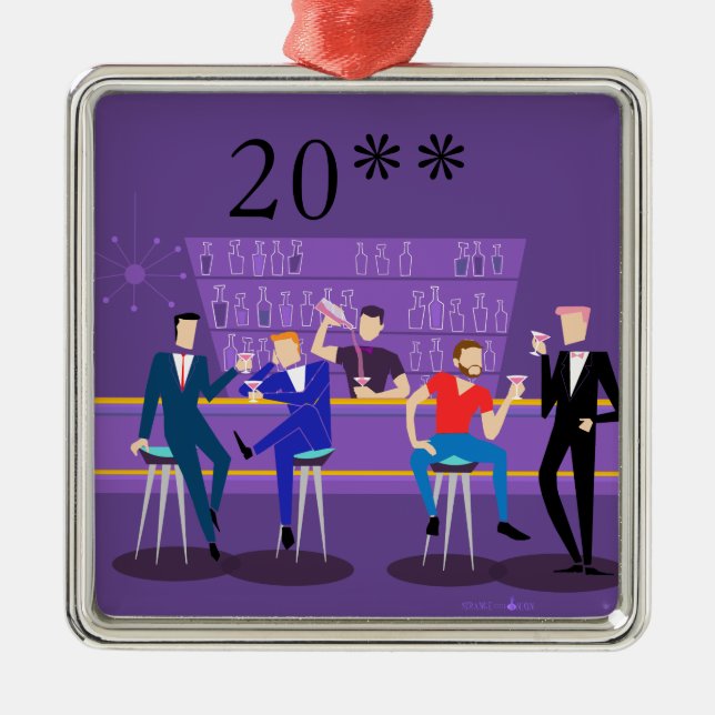 Rétro ornement de bar gay (Devant)