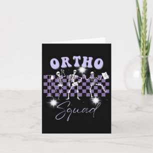 Retro Ortho Squad Tanzen Skelett Orthopädische Nur Karte