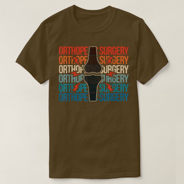 Retro Orthopädie Operation Orthopädie Ärztin Ortho T-Shirt (Design vorne)