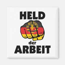 Retro Ostalgie DDR Held der Arbeit Magnet