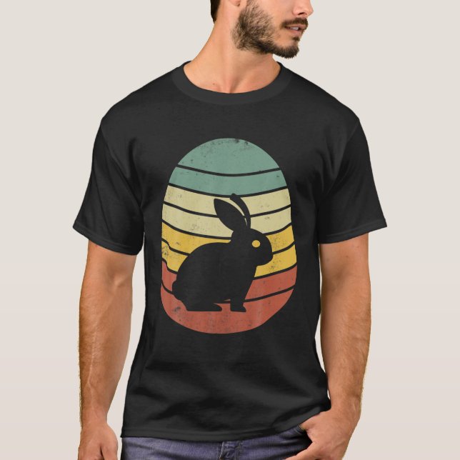 Retro Osterbunny Rabbit Vintag Funny Ostertag T-Shirt (Vorderseite)