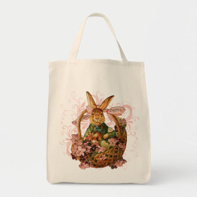 Retro Osterhasen-Tasche Tragetasche (Vorne)