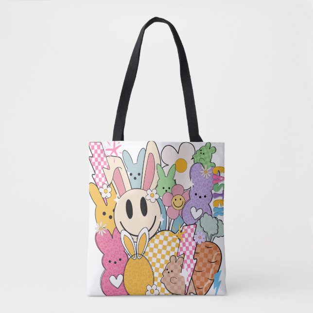 Retro Osterkollage Tasche (Vorderseite)