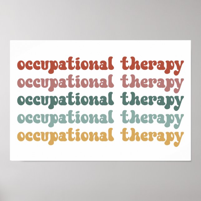 Retro OT Occupational Therapy OT School Student Poster (Vorne)